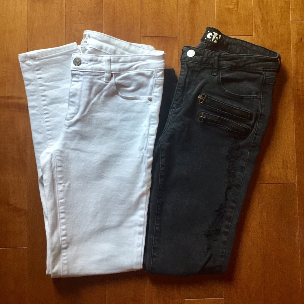 Garage 2 piece Black and White High Waist Jeggings